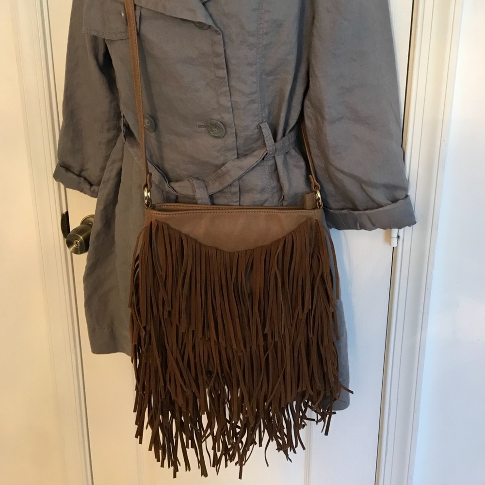 Cross body fringed bag